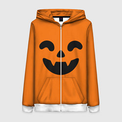 Женская толстовка на молнии Весёлая тыква верх