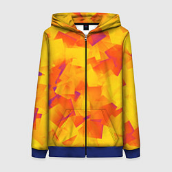Женская толстовка на молнии Желтый калейдоскоп