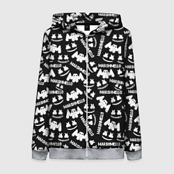 Толстовка на молнии женская Marshmello pattern music, цвет: 3D-меланж