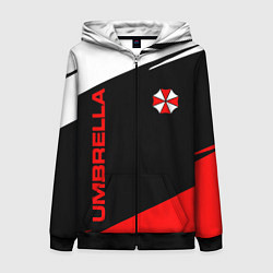 Толстовка на молнии женская Umbrella corporation - resident evil, цвет: 3D-черный