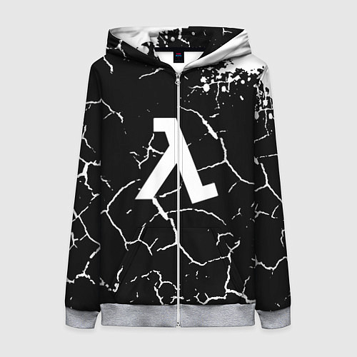 Женская толстовка на молнии Half life pattern краски / 3D-Меланж – фото 1