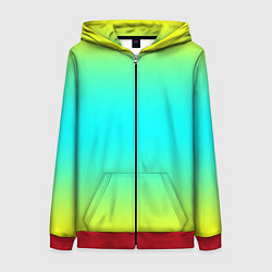 Женская толстовка на молнии Кислотный градиент абстракция