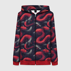 Женская толстовка на молнии Паттерн со змеями