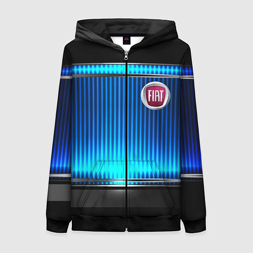 Женская толстовка на молнии FIAT текстура авто / 3D-Черный – фото 1