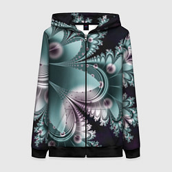 Женская толстовка на молнии Фракталы узорный стиль