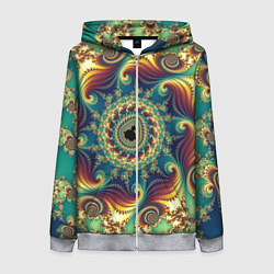 Женская толстовка на молнии Оптический узор текстура