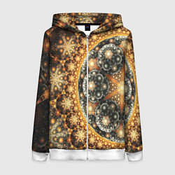Женская толстовка на молнии Абстрактные узоры фрактала