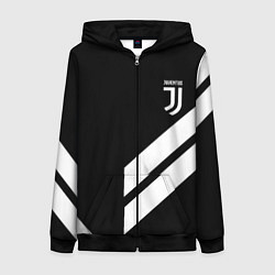 Толстовка на молнии женская Juventus line white, цвет: 3D-черный