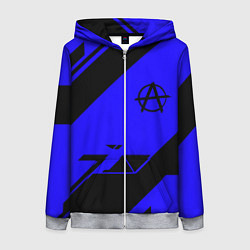 Женская толстовка на молнии Анархия геометрия