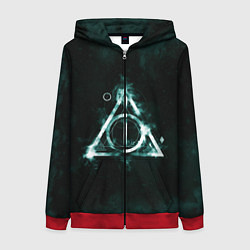 Толстовка на молнии женская Дары смерти, цвет: 3D-красный