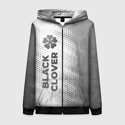 Толстовка на молнии женская Black Clover - white gradient по-вертикали, цвет: 3D-черный