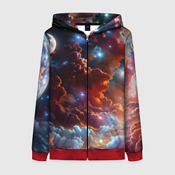 Женская толстовка на молнии Космические звезды