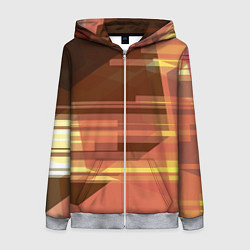 Толстовка на молнии женская Оттенки заката, цвет: 3D-меланж