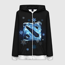 Толстовка на молнии женская Dota 2 - ice, цвет: 3D-белый
