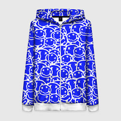 Толстовка на молнии женская Nirvana logo blue, цвет: 3D-белый