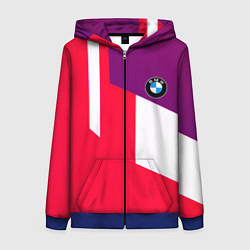 Толстовка на молнии женская BMW geometry sport, цвет: 3D-синий