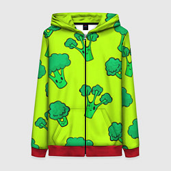 Женская толстовка на молнии Желтый брокколи 2