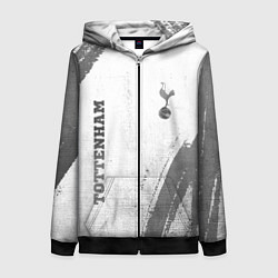 Толстовка на молнии женская Tottenham - white gradient вертикально, цвет: 3D-черный