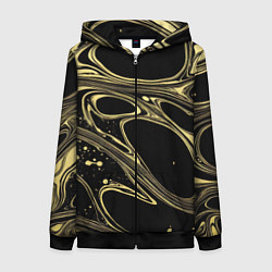 Женская толстовка на молнии Разводы в виде кругов и линий - текстура