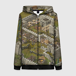 Толстовка на молнии женская Stronghold Crusader Definitive Edition, цвет: 3D-черный