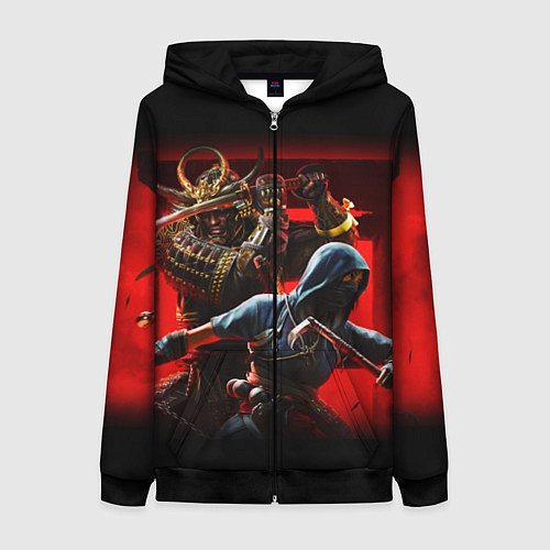 Женская толстовка на молнии Assassins Creed Тени / 3D-Черный – фото 1