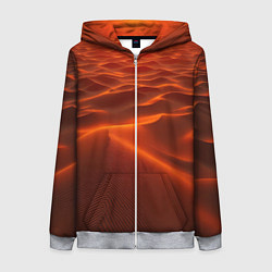 Женская толстовка на молнии Красная жара