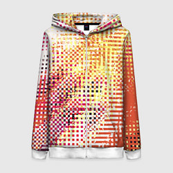 Женская толстовка на молнии Абстракция жёлтый с оранжевым