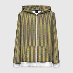 Женская толстовка на молнии Геометричный узор ёлочка