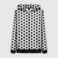 Женская толстовка на молнии Текстура футбольного мяча