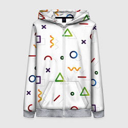 Женская толстовка на молнии Геометрический хаос
