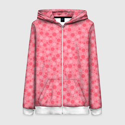 Женская толстовка на молнии Красные коралловые пузыри