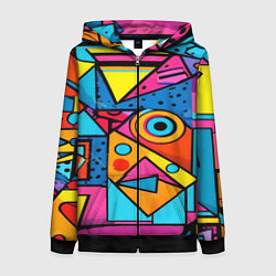 Женская толстовка на молнии Кислая геометрия