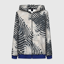 Женская толстовка на молнии Текстура гранж - абстрактные линии