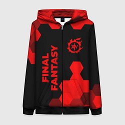 Женская толстовка на молнии Final Fantasy - red gradient вертикально