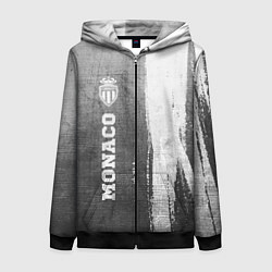 Толстовка на молнии женская Monaco - grey gradient по-вертикали, цвет: 3D-черный