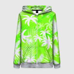 Женская толстовка на молнии Кислотные тропики
