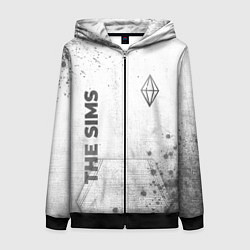 Толстовка на молнии женская The Sims - white gradient вертикально, цвет: 3D-черный