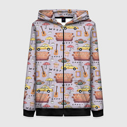 Женская толстовка на молнии Друзья - паттерн