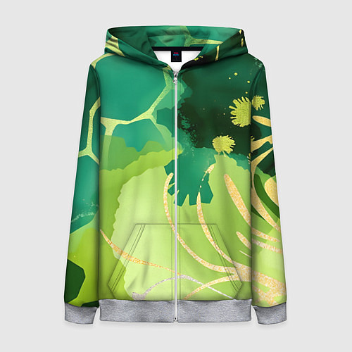 Женская толстовка на молнии Вдохновленный природой / 3D-Меланж – фото 1