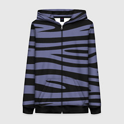 Толстовка на молнии женская Морские полоски, цвет: 3D-черный