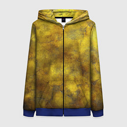 Женская толстовка на молнии Золотая ржавая текстура