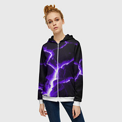 Толстовка на молнии женская The rift, цвет: 3D-белый — фото 2