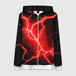 Толстовка на молнии женская Lightning, цвет: 3D-белый