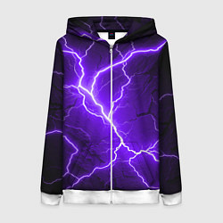 Женская толстовка на молнии Color purple black