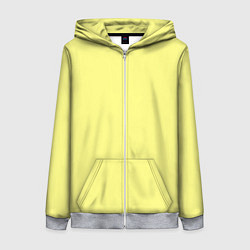 Толстовка на молнии женская Сливочно жёлтый цвет, цвет: 3D-меланж