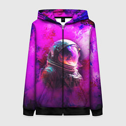 Женская толстовка на молнии Космонавт красочный