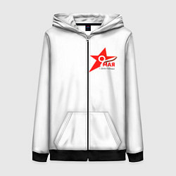 Толстовка на молнии женская Праздник-9 мая, цвет: 3D-черный