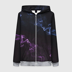 Толстовка на молнии женская Color black blue pink, цвет: 3D-меланж
