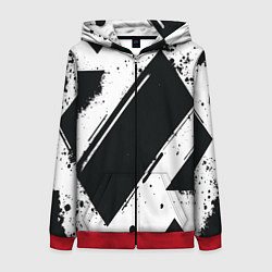 Женская толстовка на молнии Color black white