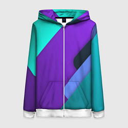 Толстовка на молнии женская Multicoloured, цвет: 3D-белый